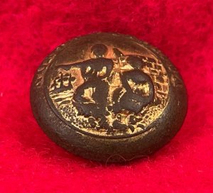 North Carolina State Seal Button - Rare Unusual 15.5 mm Size