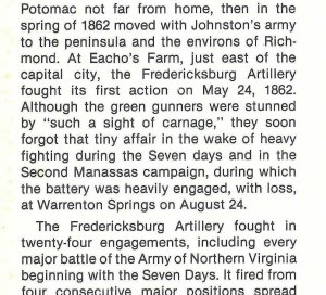 "The Fredericksburg Artillery" - Numbered and Signed