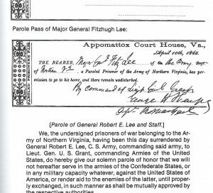 The Appomattox Paroles April 9-15, 1865