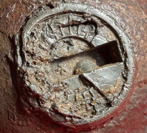 Federal 12-Pounder Case-Shot with Bormann Time Fuze with Star & Asterisk