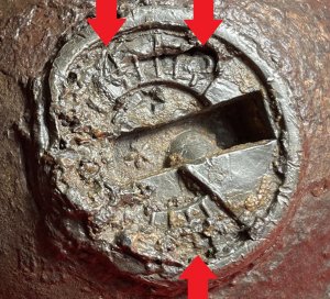 Federal 12-Pounder Case-Shot with Bormann Time Fuze with Star & Asterisk