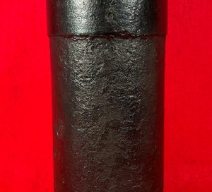 Confederate 3-inch "Short Pattern" Broun Shell with Original Wood Fuze Adaptor - High Quality