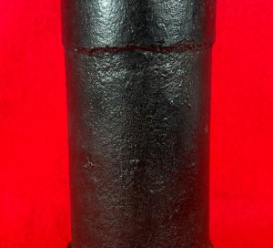 Confederate 3-inch "Short Pattern" Broun Shell with Original Wood Fuze Adaptor - High Quality