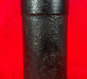 Confederate 3-inch "Short Pattern" Broun Shell with Original Wood Fuze Adaptor - High Quality