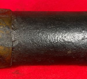 Confederate 3-inch "Short Pattern" Broun Shell with Original Wood Fuze Adaptor - High Quality