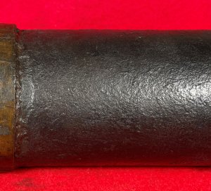 Confederate 3-inch "Short Pattern" Broun Shell with Original Wood Fuze Adaptor - High Quality