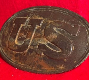 US Waist Belt Buckle - Marked W. H. Wilkinson / Springfield / T. J. Shepard