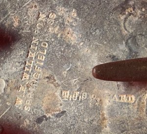 US Waist Belt Buckle - Marked W. H. Wilkinson / Springfield / T. J. Shepard