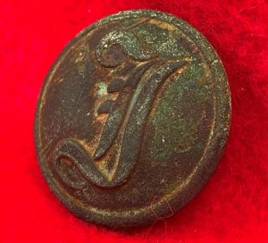 Confederate Infantry Coat Button - Script "I"