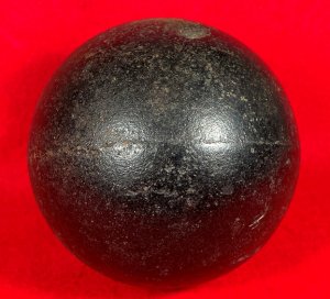 Confederate 12 Pounder Shell Cannonball - Polygonal Cavity