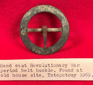 Cast Brass Round Buckle - Totopotomoy, VA 