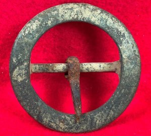 Cast Brass Round Buckle - Totopotomoy, VA 