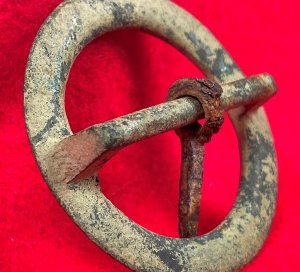 Cast Brass Round Buckle - Totopotomoy, VA 