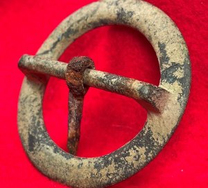Cast Brass Round Buckle - Totopotomoy, VA 