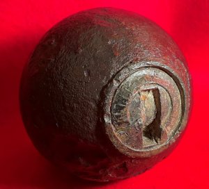 Federal 6-Pounder Case-Shot Shell with Unpunched Bormann Time Fuze