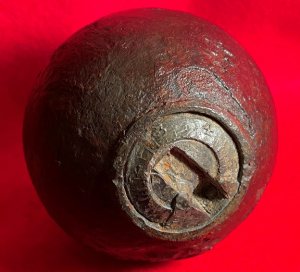 Federal 6-Pounder Case-Shot Shell with Unpunched Bormann Time Fuze