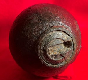 Federal 6-Pounder Case-Shot Shell with Unpunched Bormann Time Fuze