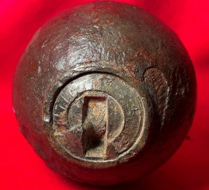 Federal 6-Pounder Case-Shot Shell with Unpunched Bormann Time Fuze