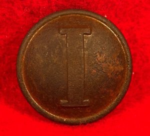 Confederate Infantry Coat Button - Lined I