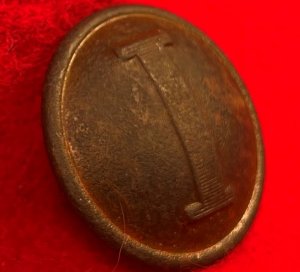 Confederate Infantry Coat Button - Lined I