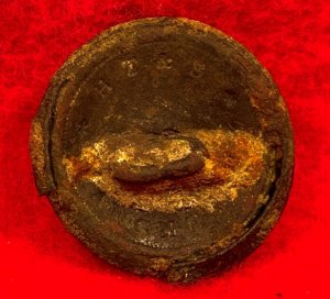 Confederate Infantry Coat Button - Stippled "I" - Repaired