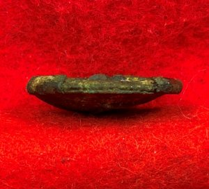 Confederate Infantry Coat Button - Stippled "I" - Repaired