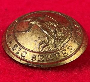 Pre-Civil War Virginia Militia Coat Button - "Soup Bowl" - Rare Non-Excavated