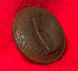 Confederate Infantry Coat Button - Lined I
