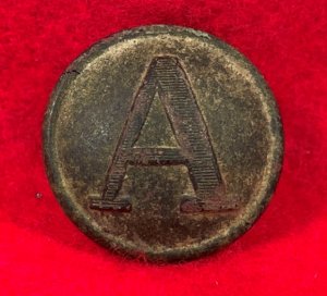 Confederate Artillery Coat Button - Lined A
