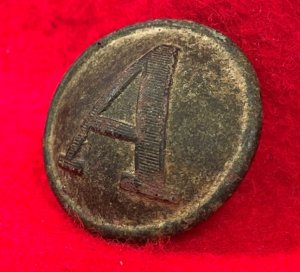 Confederate Artillery Coat Button - Lined A