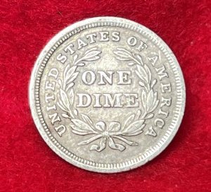 Excavated Seated Liberty Silver Dime - Dated 1838