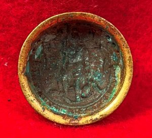 Virginia State Seal Staff Coat Button - Front Only