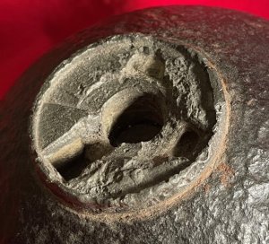 Confederate 12-Pounder Shell with Reamed Bormann Time Fuze