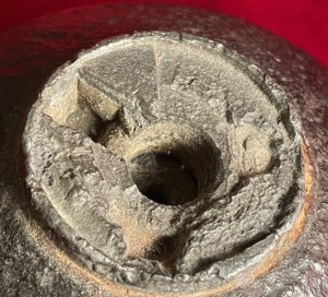 Confederate 12-Pounder Shell with Reamed Bormann Time Fuze