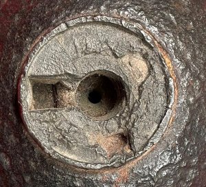 Confederate 12-Pounder Shell with Reamed Bormann Time Fuze
