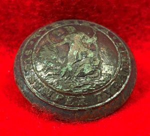 Virginia State Seal Coat Button - "Soup Bowl"