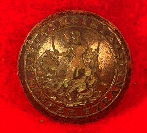 Virginia State Seal Coat Button - "Soup Bowl"