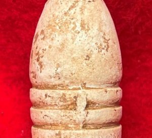 Excavated .58 Caliber Three Ring "US" Base Bullet