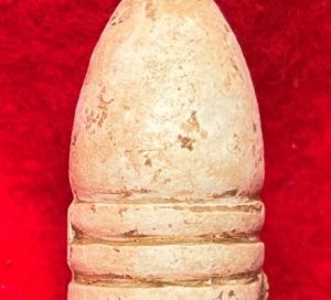 Excavated .58 Caliber Three Ring "US" Base Bullet