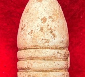 Excavated .58 Caliber Three Ring "US" Base Bullet