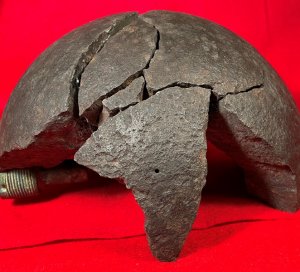 Reconstructed 9-Inch Mortar Shell with US Naval Fuze Dated 1862