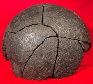 Reconstructed 9-Inch Mortar Shell with US Naval Fuze Dated 1862
