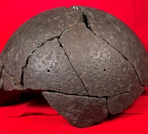Reconstructed 9-Inch Mortar Shell with US Naval Fuze Dated 1862