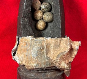 Federal 3-inch Type I Hotchkiss Shell Re-Assembled Ground Burst