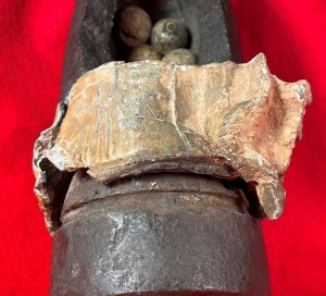 Federal 3-inch Type I Hotchkiss Shell Re-Assembled Ground Burst