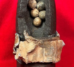 Federal 3-inch Type I Hotchkiss Shell Re-Assembled Ground Burst
