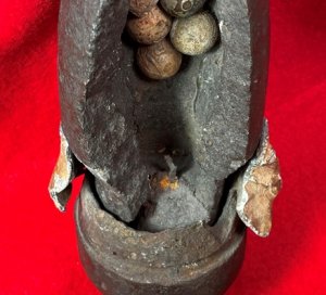 Federal 3-inch Type I Hotchkiss Shell Re-Assembled Ground Burst