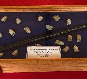 Austrian Bayonet & Bullet Display - Marlborough Point - Trimmer Collection
