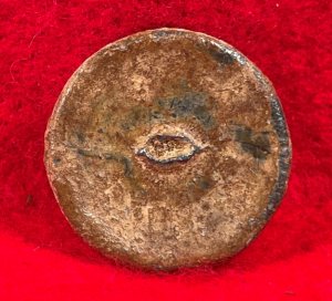 Confederate Cast Infantry Coat Button - Pewter "I"