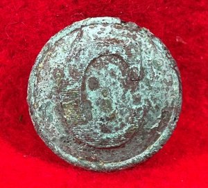 Confederate Cavalry Coat Button - Lined "C"